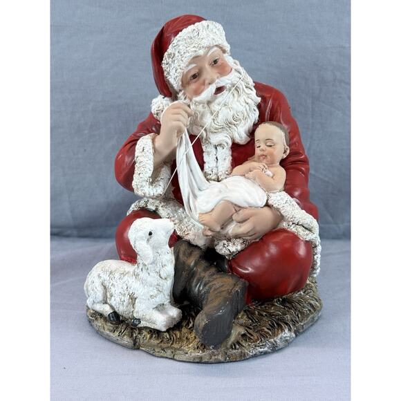 Josephs Studios Other - Roman Joseph's Studios 6" Sitting Santa Holding Baby #633244 Figurine Orig. Box